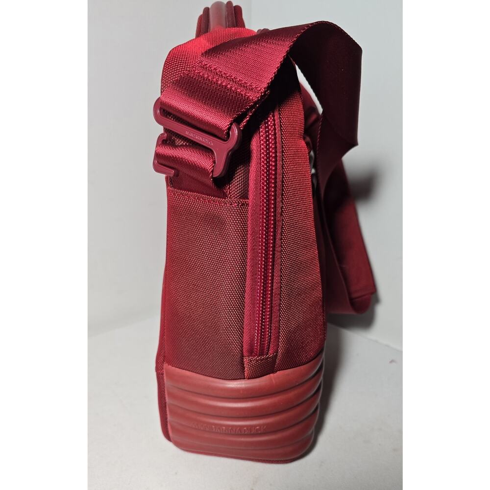 Mandarina Duck Laptop Bag Tank Briefcase Messenger Red Nylon Rubber 16"x12.5" - Picture 6 of 16